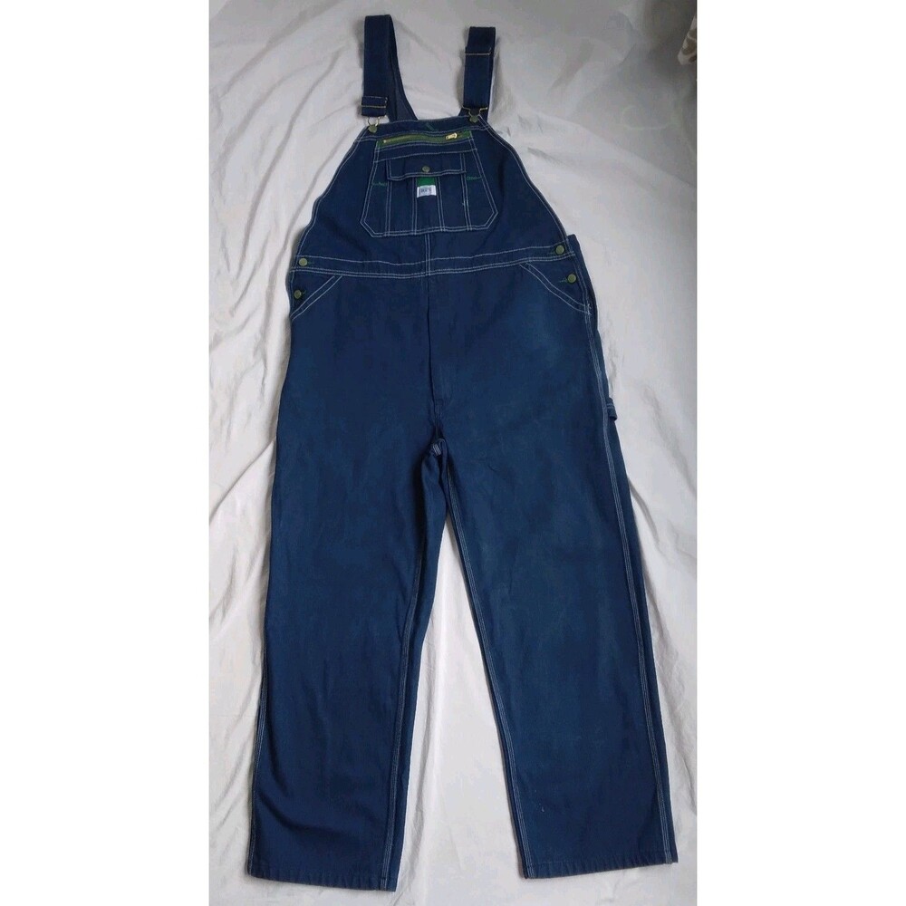 Liberty Overalls Mens Blue Denim Bib Work Bibs 42 x 32